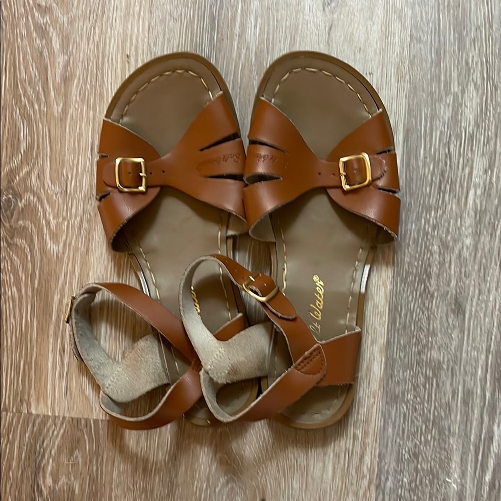 Salt Water Women’s Leather Sandals with Adjustable Straps